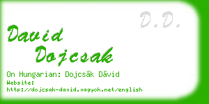 david dojcsak business card